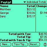 Individual Totals form